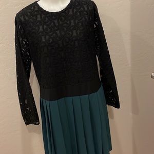 Beautiful black and green dress